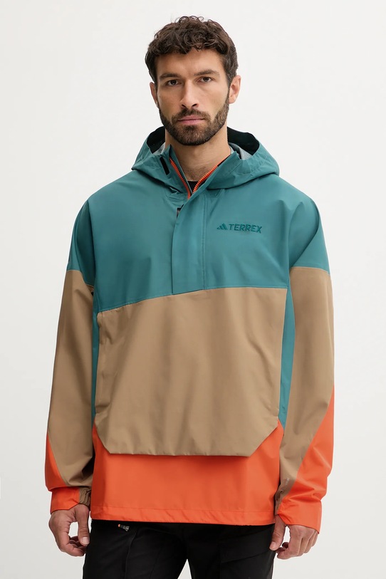 Куртка outdoor adidas TERREX Xploric 2.5L Anorak без подкладки зелёный JL9753