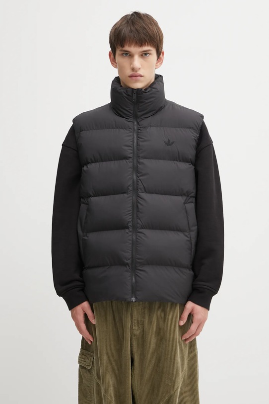 Prsluk adidas Originals Commercial Vest s toplom postavom crna JW5841