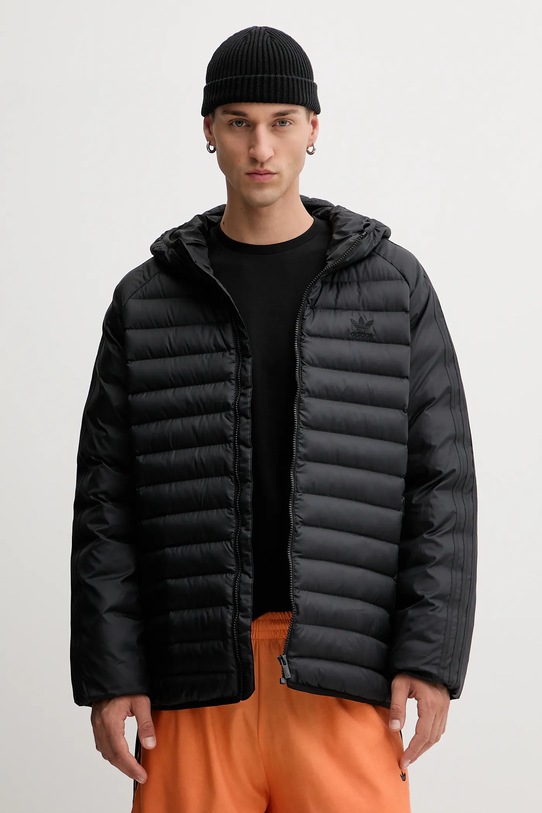 Яке adidas Originals Pad Hooded черен JX4117