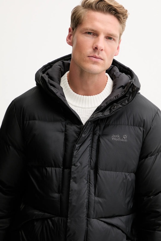 Páperová bunda Jack Wolfskin ICY HILL čierna A65049