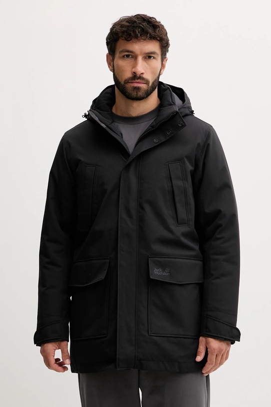 Jakna Jack Wolfskin CANYON SHIELD Planet friendly crna A65119