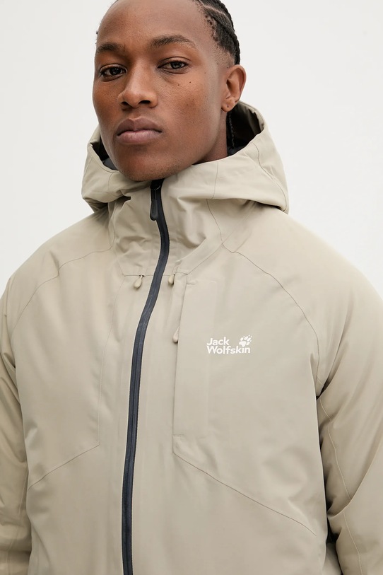 Jack Wolfskin kurtka sportowa puchowa ICECAPE beżowy A65299