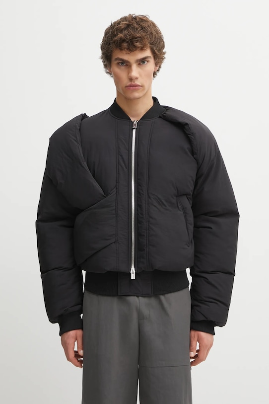 Heliot Emil kurtka bomber bez kaptura czarny AW25.M.02.163.BLK01