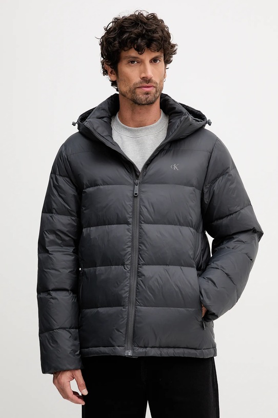 Μπουφάν με επένδυση από πούπουλα Calvin Klein Jeans γκρί LV04RC518G
