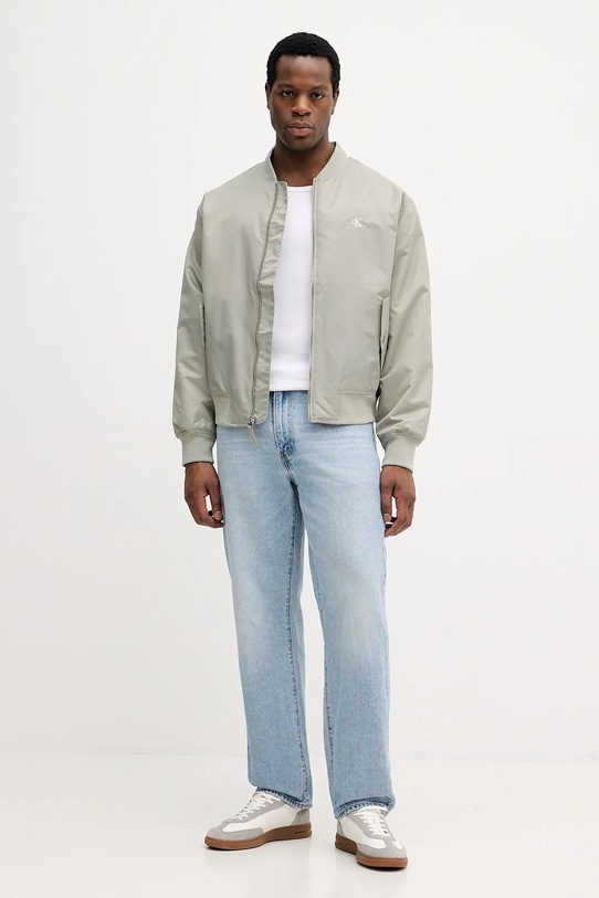 Calvin Klein Jeans kurtka bomber LV04RC526G zielony AW25