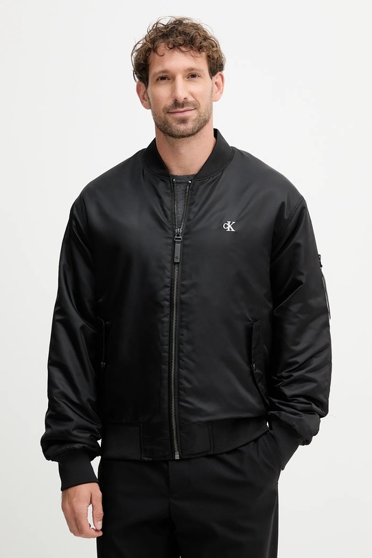 Куртка-бомбер Calvin Klein Jeans з підкладкою чорний LV04RC526G