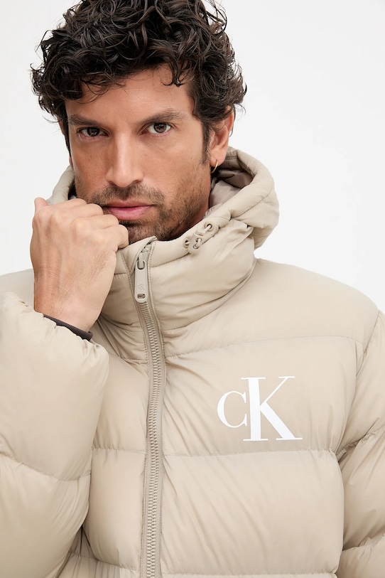 Μπουφάν Calvin Klein Jeans μπεζ LV04RD528G