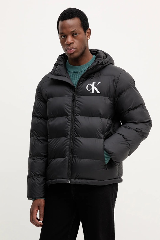 Calvin Klein Jeans rövid kabát szigetelt fekete LV04RD528G