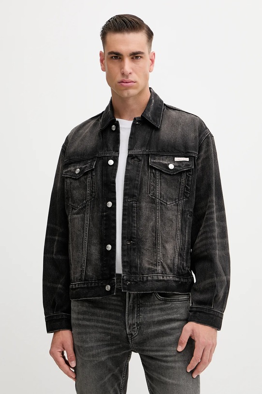 Calvin Klein Jeans giacca di jeans senza nero LV04RD707G