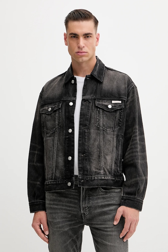 Calvin Klein Jeans giacca di jeans senza nero LV04RD707G