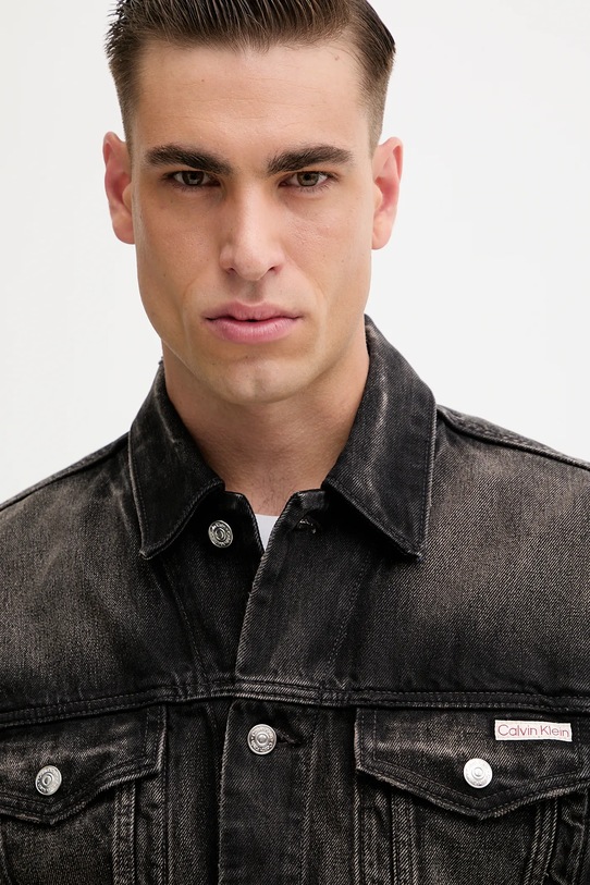 Calvin Klein Jeans giacca di jeans nero LV04RD707G