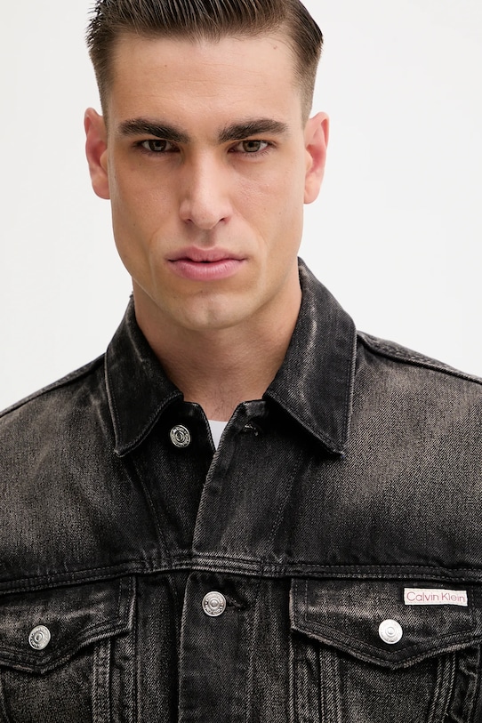 Calvin Klein Jeans giacca di jeans nero LV04RD707G