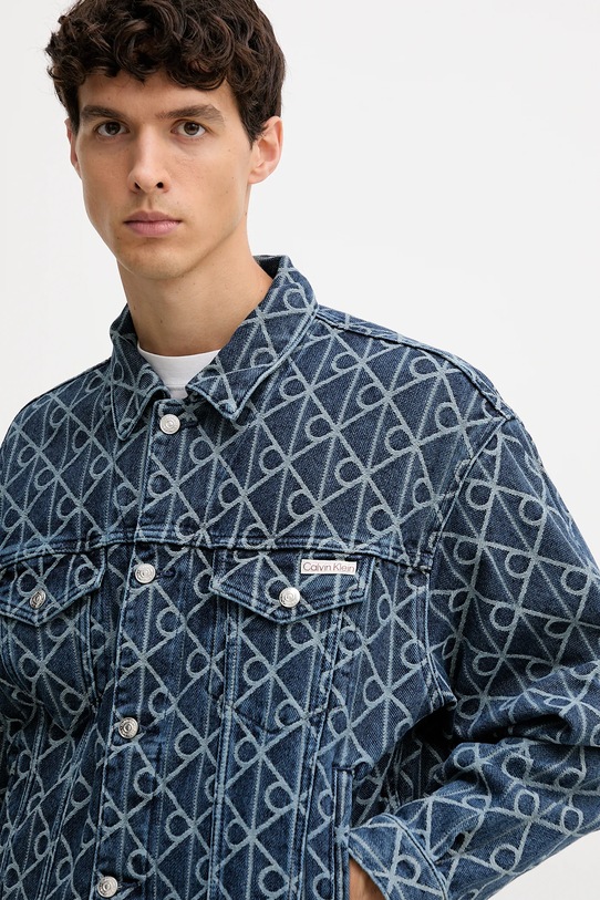Calvin Klein Jeans giacca di jeans blu navy LV04RD767G