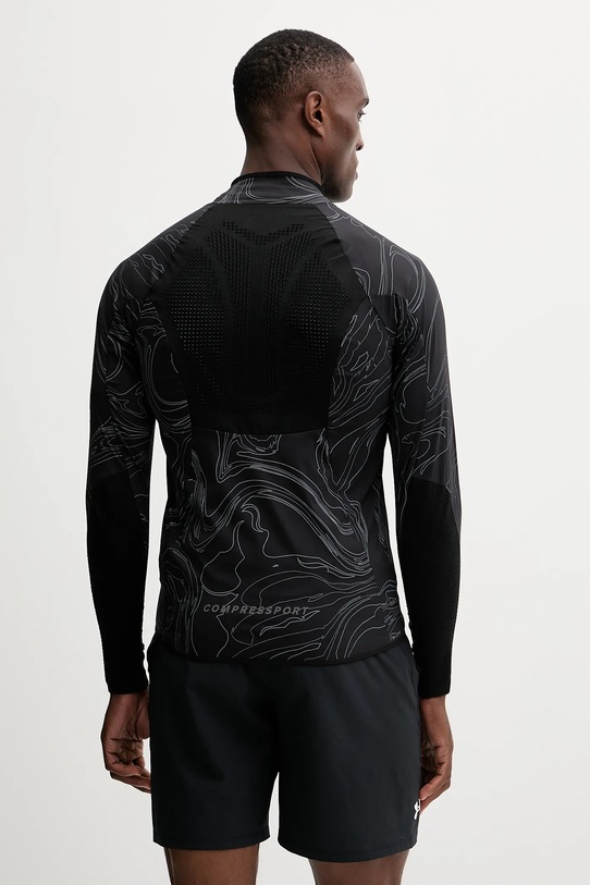 Odzież Compressport kurtka treningowa Hurricane Windproof AJVM110 czarny