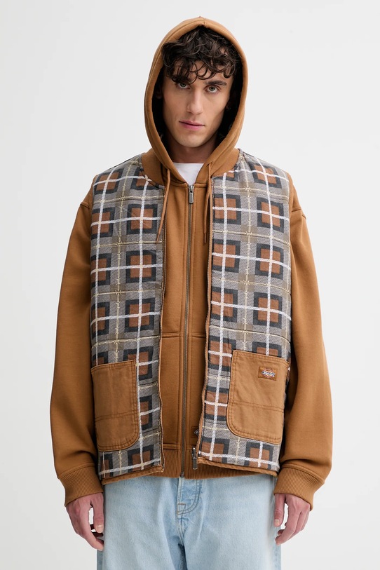 Dickies bezrękawnik bawełniany DK0A88IT brązowy AW25