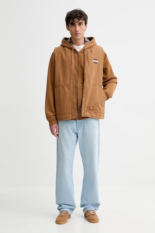 Odzież Dickies bezrękawnik bawełniany DK0A88IT brązowy