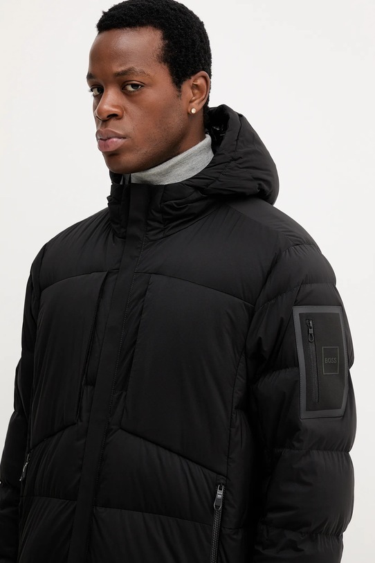 BOSS Green geacă de puf negru 50543972