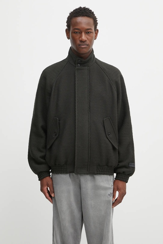 Vlněná bunda Kenzo Harrington Blouson nezateplené zelená FF65BL1539PM