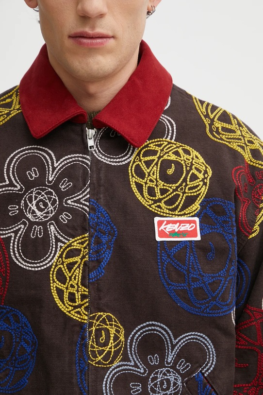 Бавовняна куртка Kenzo Futura Zip Up Utility коричневий FF65BL1799G2