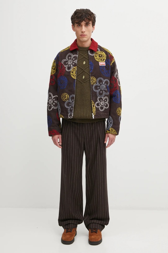 Бавовняна куртка Kenzo Futura Zip Up Utility FF65BL1799G2 коричневий