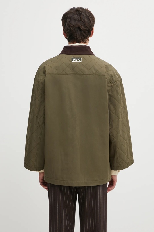 Одяг Бавовняна куртка Kenzo Weave Kimono FF65MA1469HD зелений