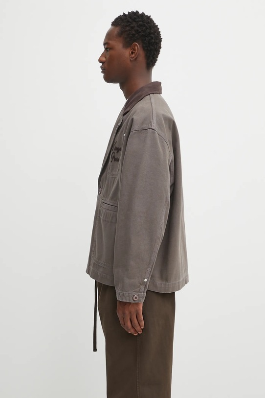 Bavlněná bunda Kenzo Chainstitch Workwear FF65VE2349GU hnědá AW25