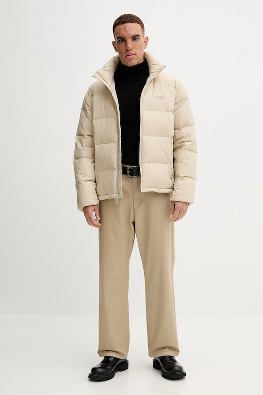 Páperová bunda Calvin Klein LV04LD529G béžová AW25