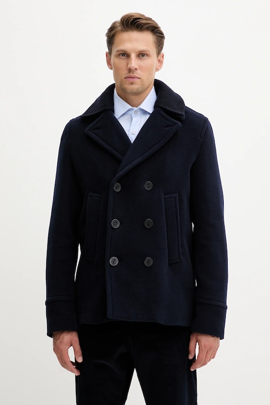 Paul&Shark palton de lână cu captuseala bleumarin 15312361
