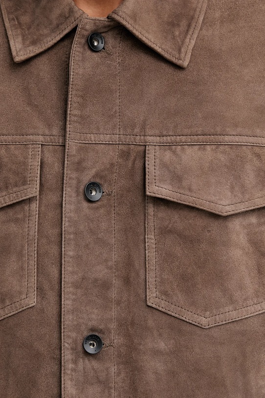Rag & Bone szalik z dodatkiem wełny RV7525F0MLT brązowy
