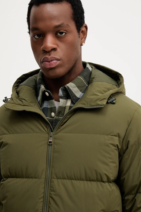 Péřová bunda Tommy Hilfiger zelená MW0MW40616