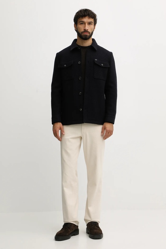 Tommy Hilfiger kurtka wełniana MW0MW40771 granatowy AW25