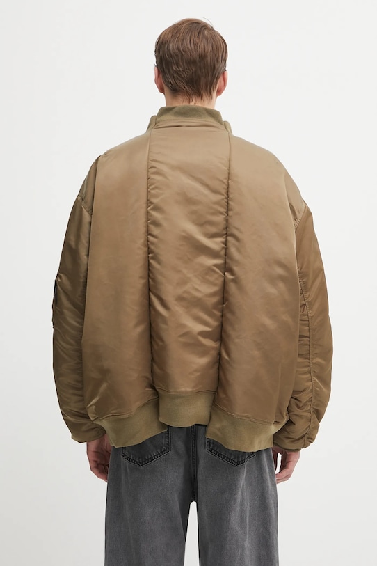 VETEMENTS x Alpha Industries jachetă bomber reversibilă Cut-Up Bomber UH76BO450GO verde