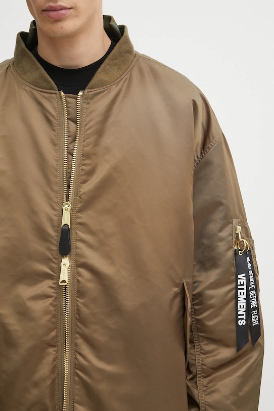 VETEMENTS x Alpha Industries jachetă bomber reversibilă Cut-Up Bomber UH76BO450GO