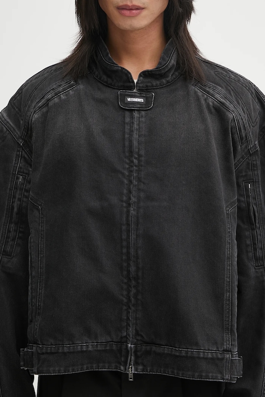 VETEMENTS geacă jeans Racing Denim negru UH76DJ900B2