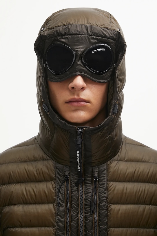 Μπουφάν με επένδυση από πούπουλα C.P. Company 19CMOW031A110416A πράσινο