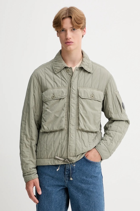 C.P. Company kurtka bez kaptura zielony 19CMOW080A110437G