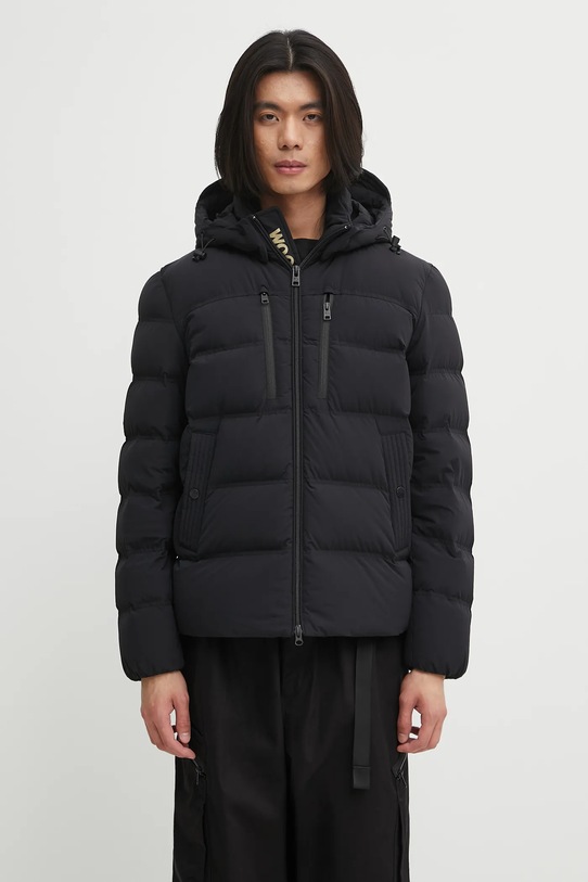 Woolrich down jacket Matt Stretch Puffer with black CFWOOU2088MRUT3107