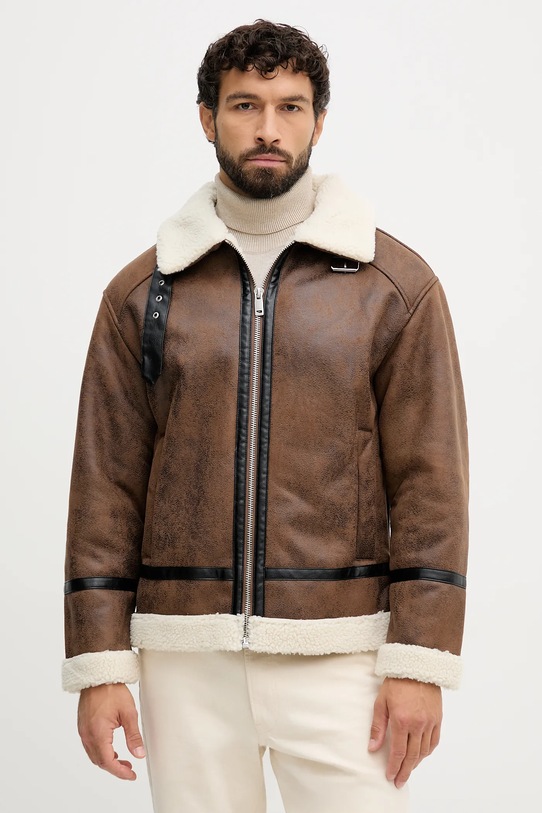 Lindbergh kurtka oversize brązowy 30.301124