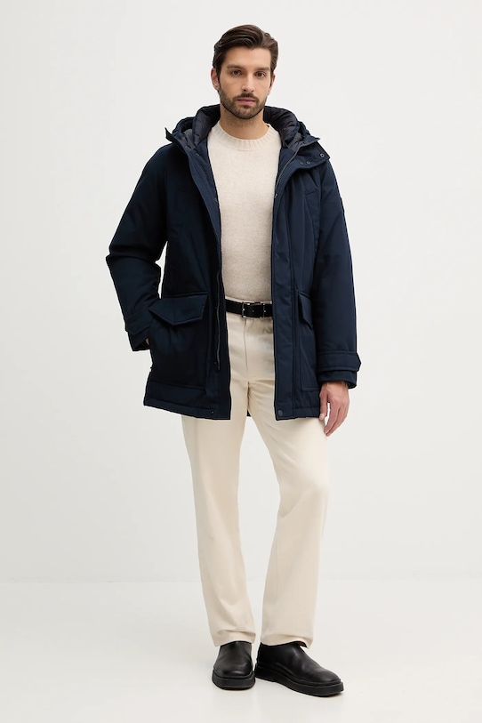 Péřová bunda Tommy Hilfiger MW0MW40632 námořnická modř AW25