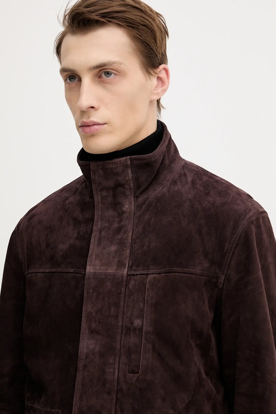 Trussardi kurtka zamszowa brązowy R303M000006N