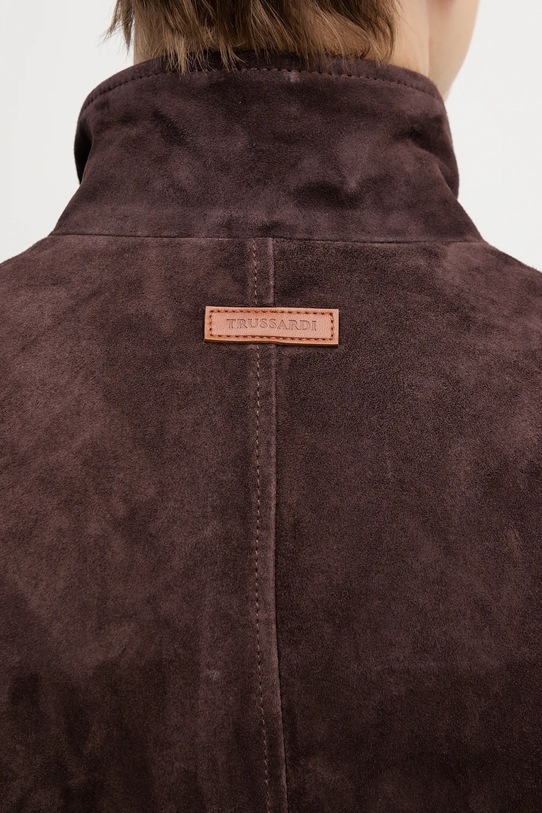 Trussardi kurtka zamszowa R303M000006N brązowy
