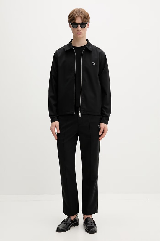 Vlnená bunda Filling Pieces Coach Twill Wool 422560500247 čierna AW25