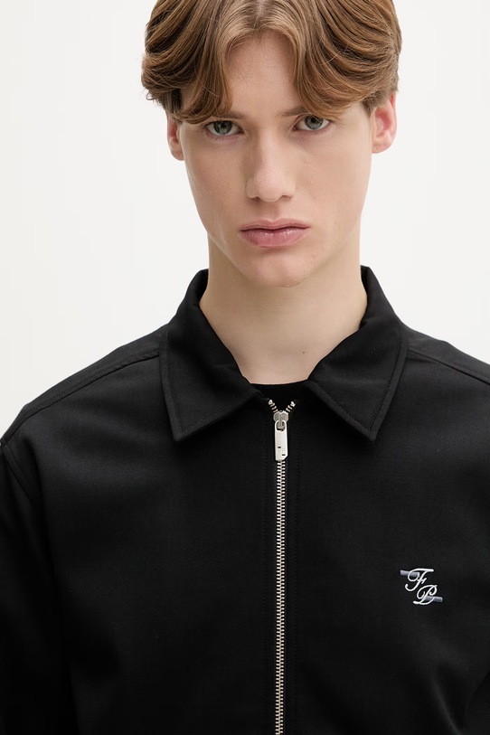 Vlnená bunda Filling Pieces Coach Twill Wool čierna 422560500247