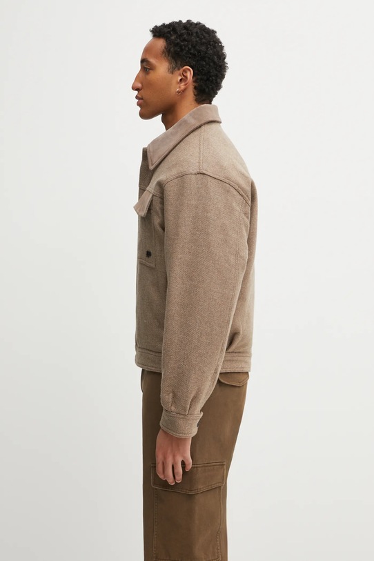 Filling Pieces kurtka z dodatkiem wełny Box Varsity 422560501227 beżowy AW25