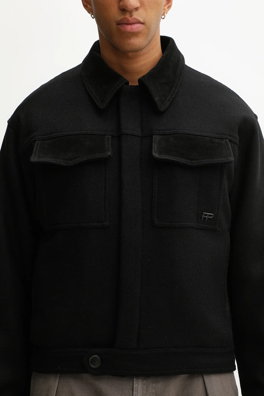 Яке с вълна Filling Pieces Box Varsity черен 422560501227