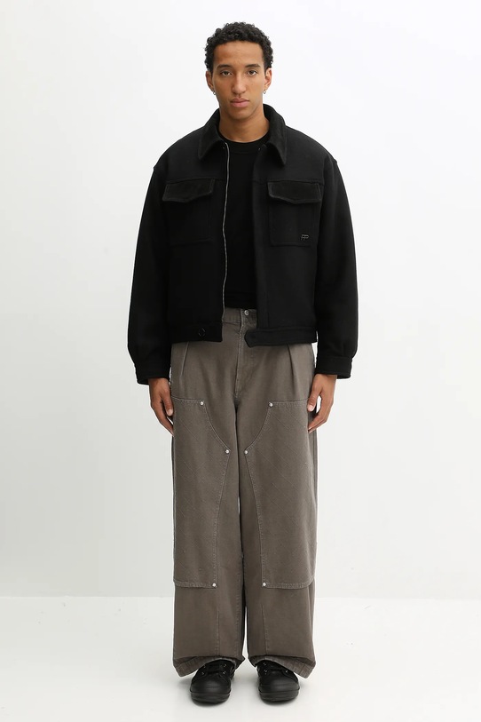 Яке с вълна Filling Pieces Box Varsity 422560501227 черен