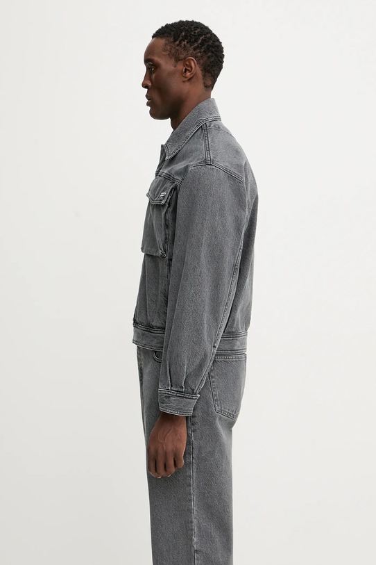 Filling Pieces kurtka bawełniana Denim Washed 422560501260 szary SS26