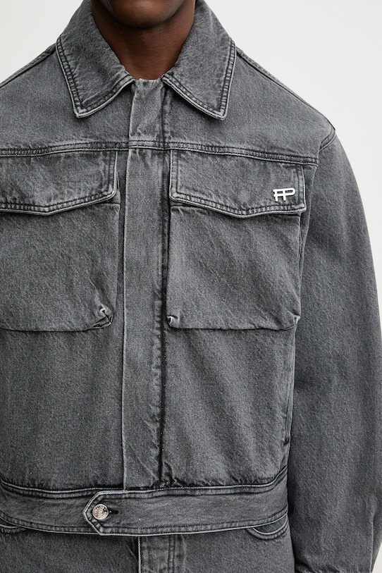 Filling Pieces kurtka bawełniana Denim Washed szary 422560501260
