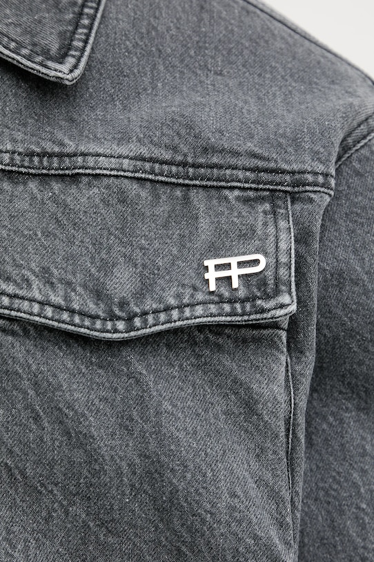 Filling Pieces kurtka bawełniana Denim Washed 422560501260 szary