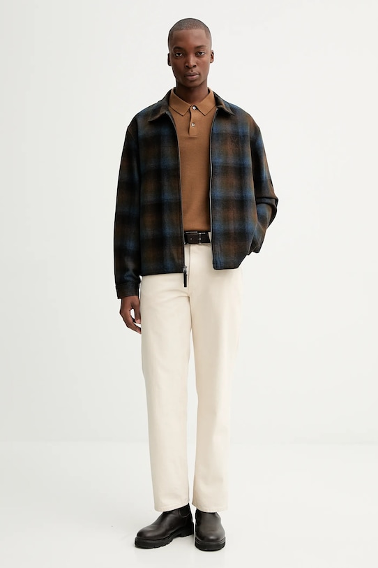 Calvin Klein kurtka z dodatkiem wełny LV04LD425G brązowy AW25